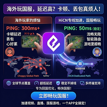 海外玩国服游戏延迟高的根本原因与分层优化方案