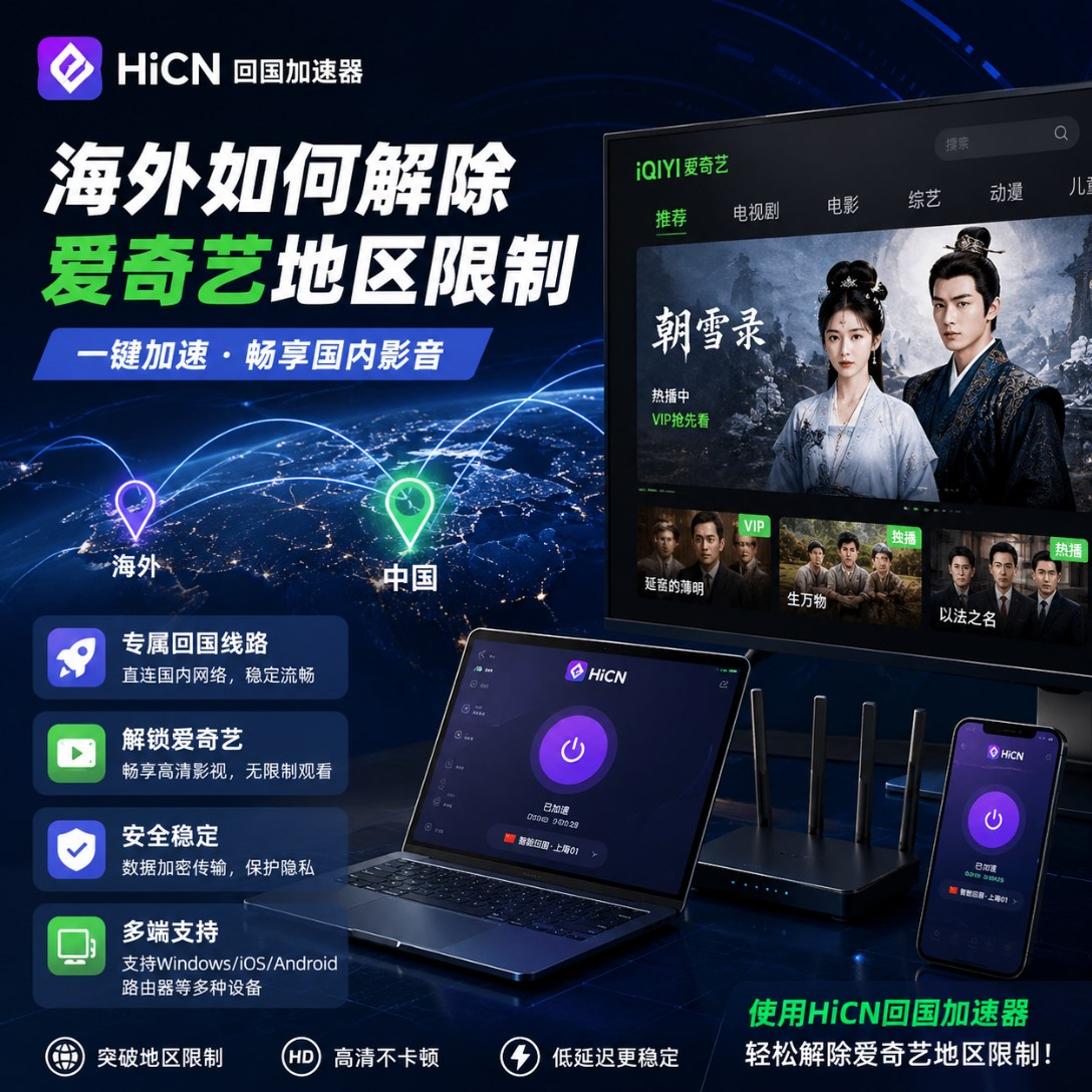 国外用爱奇艺追剧不流畅怎么办？海外影音加速与网络优化教程